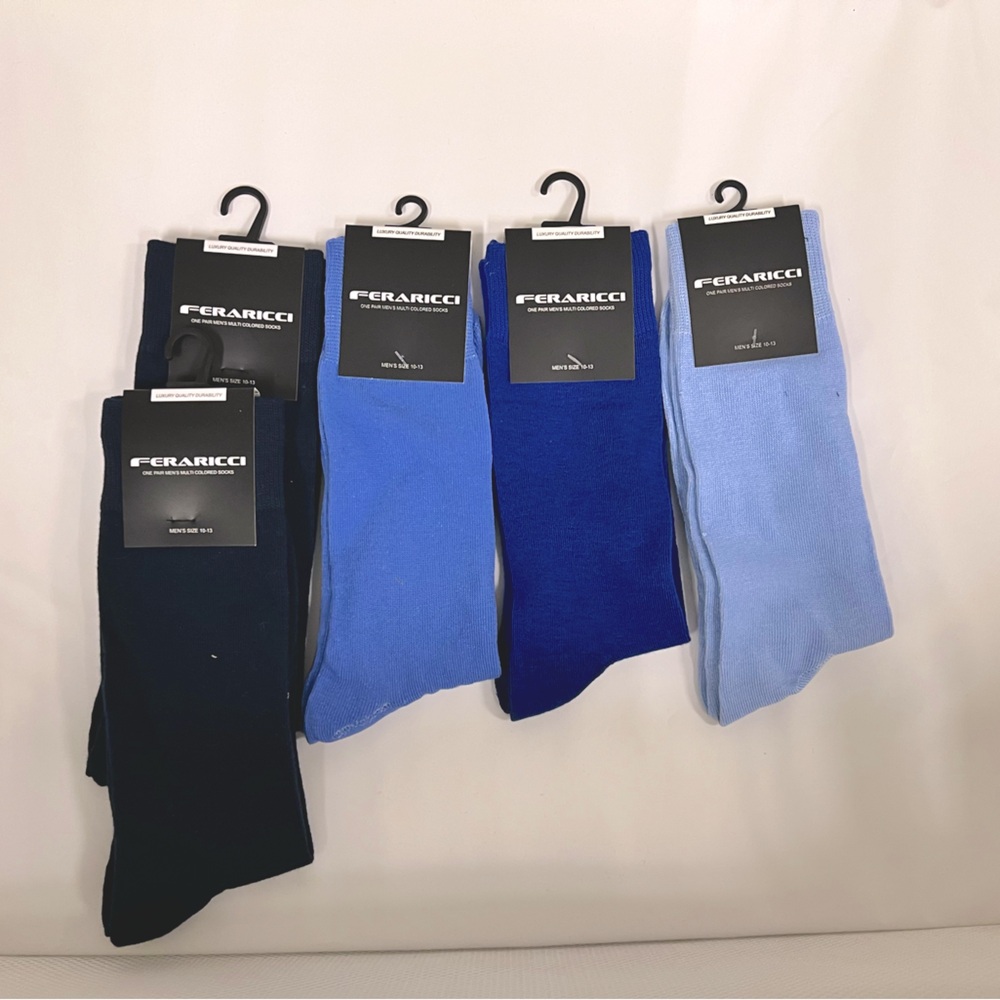 ALL 5 for $24! Men’s size 10-13 Dress Socks Navy/Light Blue/Dark Blue